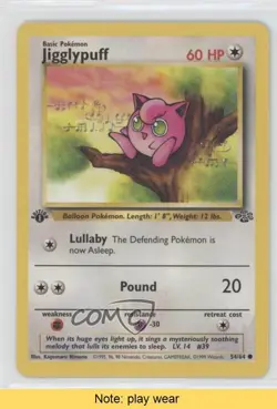 Jigglypuff 1st Ed. Pokemon Jungle #54 1999 READ tv5 - Image 1