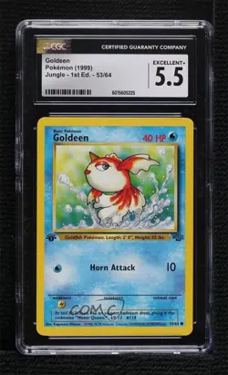 Goldeen 1st Ed. Pokemon Jungle CGC 5.5 1999 07mp - Image 1