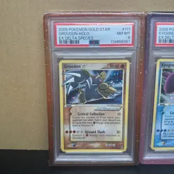 2005 Pokemon GS Kyogre #111 and Groudon #112 Holo Ex Delta Species Seq. PSA 8 - Image 2