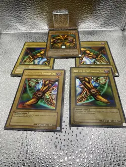 Yugioh! Exodia The Forbidden One Full Set LOB Head And Arm Creased - Image 2