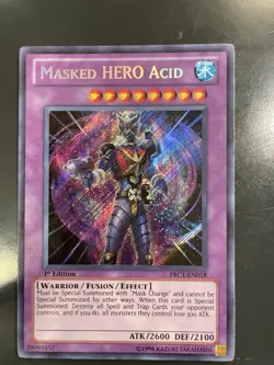 Yugioh Masked HERO Acid PRC1-EN018 2012 Premium Collection Tin 1st Edition - Image 1