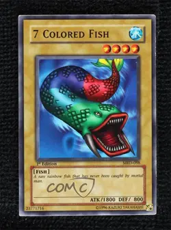 7 Colored Fish 1st Ed. YuGiOh Metal Raiders #MRD-098 2002 st0 - Image 1