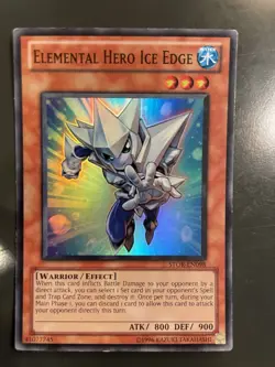 Yugioh Elemental Hero Ice Edge STOR-EN098 Storm of Ragnarok Unlimited Edition - Image 1
