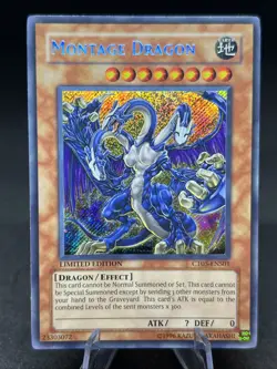 YuGiOh MONTAGE DRAGON Secret Rare Limited Edition CT05-ENS01 - Image 1