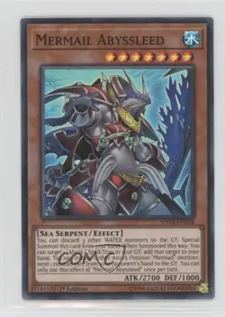 Mermail Abyssleed (SR) 1st Ed. YuGiOh Shadows in Valhalla #SHVA-EN038 q5p - Image 1