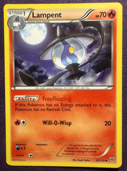 Pokemon TCG Lampent 22/135 - B&W Plasma Storm - Regular - Uncommon Card - Image 1