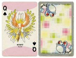 2000 Ho-Oh Queen of Spades Pokemon Silver Part 2 Playing Card Japan Original - Image 1