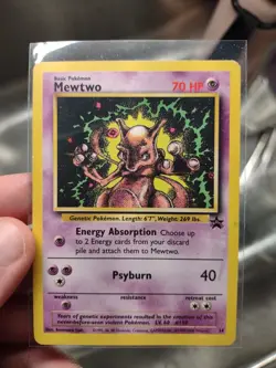 Pokemon TCG Wizards Nintendo Mewtwo #14 Black Star Promo Card LP Condition - Image 1