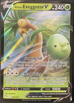 Alolan Exeggutor V 005/078 Pokemon GO Holo - Pokemon Card - Image 1