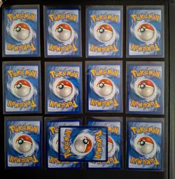 Vintage Pokemon Card Logo League Stamp Reverse Holo LP-MP Bundle x13 - Image 2