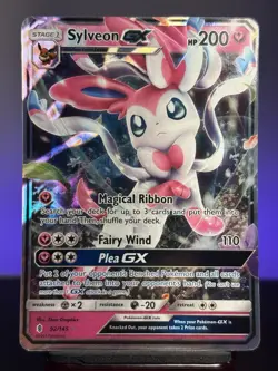 Sylveon GX 92/145 - Pokemon TCG Guardians Rising Sun & Moon Ultra Rare Card VLP - Image 1