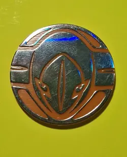 RARE Pokemon Trading Card Game Orange Deoxys Plastic Coin TCG - Image 1