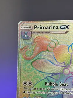 Primarina GX 149/145 Guardians Rising Full Art Secret Rare Holo Pokemon Card LP - Image 2