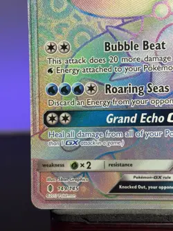 Primarina GX 149/145 Guardians Rising Full Art Secret Rare Holo Pokemon Card LP - Image 5