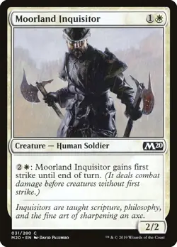 Moorland Inquisitor 31 M20 Avacyn Human Soldier First Strike MTG White Palumbo - Image 1