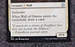 Wall of Omens Magic the Gathering Commander Forgotten Realms Mint MTG (DS3D1K5) - Image 5