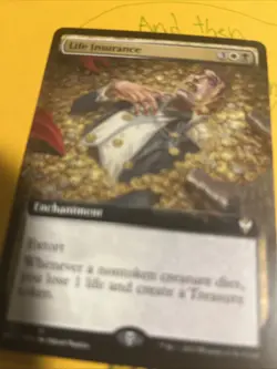 Life Insurance (Extended Art) - NM - Streets of New Capenna Commander SNC MTG - Image 1