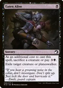 X 1 Eaten Alive NM Innistrad Midnight Hunt MID 099 MTG Magic The Gathering - Image 1