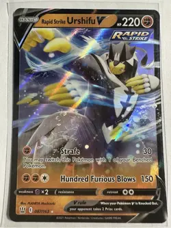 Rapid Strike Urshifu V 087/163 Pokemon Battle Styles SWSH05 Ultra Rare Holo NM - Image 1