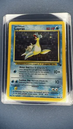 Pokemon TCG Lapras Fossil Unlimited 1999 10/62 Holo Rare Vintage WOTC - Image 4