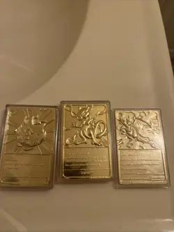23kt Gold Plated Pokemon Cards Which Include Charizard, Mewtwo, And Togepi - Image 2
