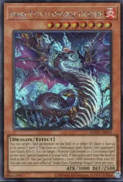 Yugioh Snake-Eyes Flamberge Dragon AGOV-AE010 Secret Rare Asia English NM - Image 1