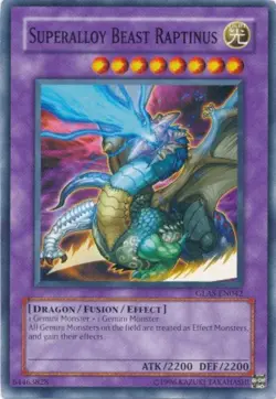 Superalloy Beast Raptinus - GLAS-EN042 - NM - Common - Unlimited - Yugioh - Image 1