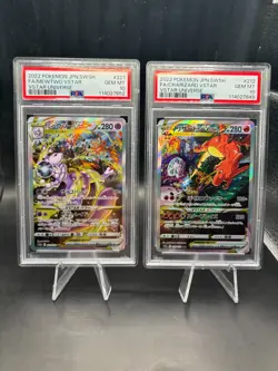 Charizard 212/172 Mewtwo 221/172 PSA10 SAR VSTAR Universe Pokemon Card Japanese - Image 1