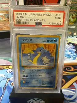 PSA 9 1999 Lapras Southern Islands Promo Japanese Pokemon Card - Image 1