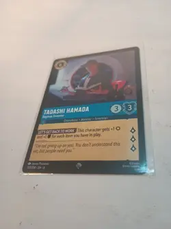 (1) PO Tadashi Hamada - Baymax Inventor 153/204 Azurite Sea Disney Lorcana Card. - Image 1