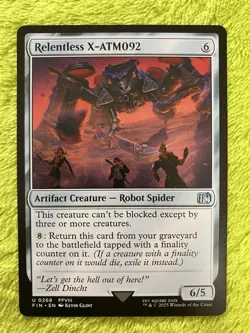 Relentless X-ATM092 0268 Uncommon Regular Final Fantasy Magic The Gathering Card - Image 1