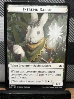 MTG TCG: Intrepid Rabbit 3, Bloomburrow _ TOKEN - Image 1