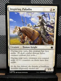 MTG TCG: Inspiring Paladin 18, Foundations - Image 1