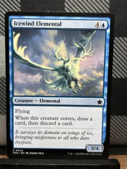 MTG TCG: Icewind Elemental 42, Foundations - Image 1
