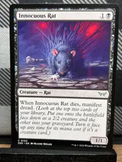 MTG TCG: Innocuous Rat 103, Duskmourn: House of Horror - Image 1