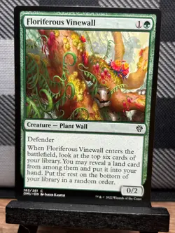 MTG TCG: Floriferous Vinewall 163/281, Dominaria United - Image 1