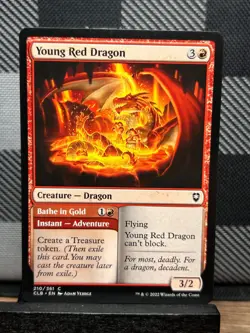 MTG TCG: Young Red Dragon 210/361, Battle for Baldur's Gate - Image 1