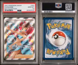 PSA 10 GEM MINT Phoebe 161/163 SWSH Battle Styles Full Art Trainer Holo Pokemon - Image 3
