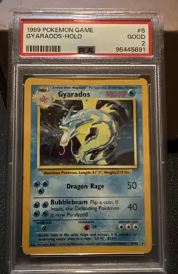 1999 POKEMON GAME #6 GYARADOS-HOLO PSA 2 GOOD - Image 1