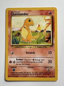 Charmander - 46/102 - Pokemon Base Set - Regular - NM - Image 1