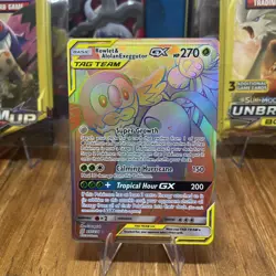 Pokemon Tcg - Rowlet & Alolan Exeggutor Gx 237/236 Hyper Rare Unified Minds NM - Image 1