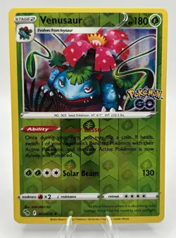 2022 Pokemon Go Venusaur Reverse Holo 003/078 - Image 1