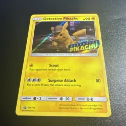 Pokemon Detective Pikachu SM170 Black Star Promo label - Image 1