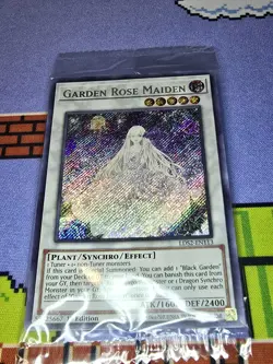 Yugioh 1x Garden Rose Maiden Secret Rare 1st Edition LDS2-EN113 Sealed - Image 1