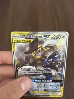 Pokemon Sun and Moon LUCARIO & MELMETAL GX Tag Team Alternate Art Promo #SM192 - Image 3