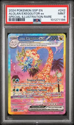 2024 POKEMON SSP EN-SURGING SPARKS #242 ALOLAN EXEGGUTOR EX PSA 9 - Image 1