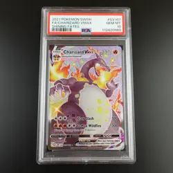 PSA 10 Charizard Vmax SV107/SV122 Shining Fates Holo Graded Pokemon Card - Image 1