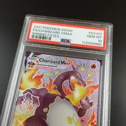 PSA 10 Charizard Vmax SV107/SV122 Shining Fates Holo Graded Pokemon Card - Image 2