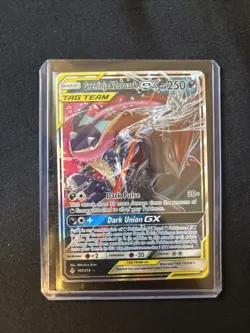 Pokemon TCG Greninja & Zoroark GX Holo Ultra Rare Card 107/214 Unbroken Bonds - Image 1