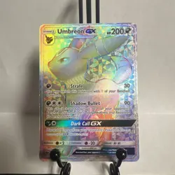 Umbreon GX Secret Rainbow Rare Card 154/149 Sun & Moon Base Set - Image 1